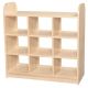 3 Tier Cube Unit with Open Back Maple
