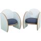 Mini Chairs with Cushions Grey