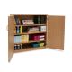 Stock Cupboard with 2 Adjustable Shelves H1018mm Beech