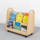 Wild Wood Mobile Double Sided Book Storage Unit Maple with 2 Baskets
