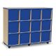 12 Quad Tray Coloured Edge Unit Maple Blue Trays