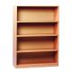 Open Bookcase with1 Fixed & 2  Adjustable Shelves H1250mm Beech