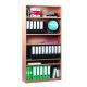Open Bookcase 1 Fixed 4 Adjustable Shelves Beech
