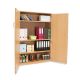 Cupboard 1 Fixed 2 Adjustable Shelves Doors H1518mm Beech
