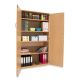 Cupboard 1 Fixed 4 Adjustable Shelves with Lockable Doors H1818mm Beech