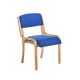 Wood Frame Stack Chair No arms Blue