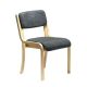 Wood Frame Stack Chair No Arms Charcoal