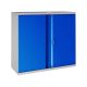 2 DOOR CUPBOARD 1 SHELF (1000x1000x500mm) GREY BODY/BLUE DOOR