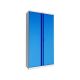 2 DOOR CUPBOARD 4 SHELF (1900x1000x500mm) GREY BODY/BLUE DOOR