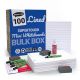 A4 Show-me Supertough Lined Whiteboards Bulk Box 100 Sets