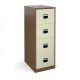 Four Drawer Filing Cabinet Lockable Coffee/Cream