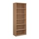Open Fronted Bookcase 5 Shelves H2030mm Beech