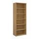 Open Fronted Bookcase 5 Shelves H2030mm Oak