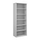 Open Fronted Bookcase 5 Shelves H2030mm White