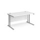 Maestro 25 Rectangular Desk W1400 White
