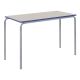 Crush Bent Rectangular Table 120x60x53cm Ailsa Top Blue Edge