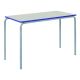 Crush Bent Rectangular Table 110x55x59cm Ailsa Top Blue Edge