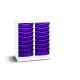 16 Single Tray Unit White Purple