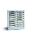 16 Single Tray Unit Grey Clear