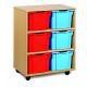 6 Triple Tray Unit Beech Tangerine