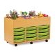 6 Bay Kinderbox Beech Single Trays Lime