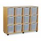 12 Quad Tray Unit Beech Clear