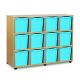 12 Quad Tray Unit Beech Cyan