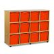 12 Quad Tray Unit Beech Tangerine