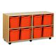8 Quad Tray Unit Beech Tangerine