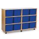 12 Triple Tray Unit Beech Blue