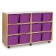 12 Triple Tray Unit Beech Purple