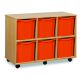 6 Quad Tray Unit Beech Tangerine