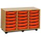 18 Single Tray Unit Beech Tangerine