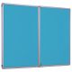 Accents FlameShield Lockable Noticeboard H1200x1200mm Light Blue