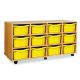 12 Double Tray Unit Yellow