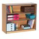 Coloured Edge Beech Bookcase 750mm Dark Grey