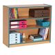 Coloured Edge Beech Bookcase H750mm Metal Blue