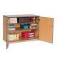 Coloured Edge Beech Cupboard H768mm Metal Blue