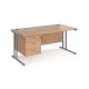 Maestro 25 Three Drawer Desk W1600mm Beech