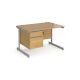 Contract 25 Two Drawer Desk W1200mm Oak