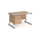 Contract 25 Two Drawer Desk W1400mm Beech
