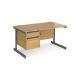 Contract 25 Two Drawer Desk W1400mm Oak