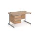 Contract 25 Three Drawer Desk W1600mm Beech