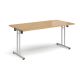 Rectangular Folding Leg Meeting Table W1600 Oak