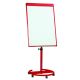 Magnetic Round Base Flip Chart Easel Red