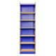Library Bookcase Slimline Blue H2000mm