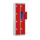 2 Column Locker W300 x D450 x H1800mm Red