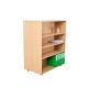 Double Sided Mobile Bookcase H1250mm Beech