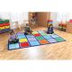 Rainbow Squares Rectangular Placement Carpet 300 x 200cm
