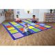 Rainbow Squares Large Placement Carpet